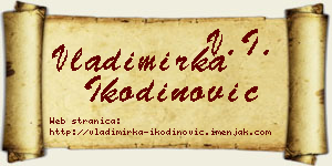 Vladimirka Ikodinović vizit kartica